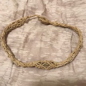 Hemp choker with crystal